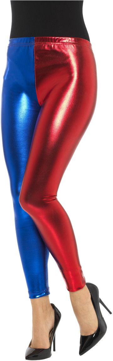 Dames nar leggings blauw rood