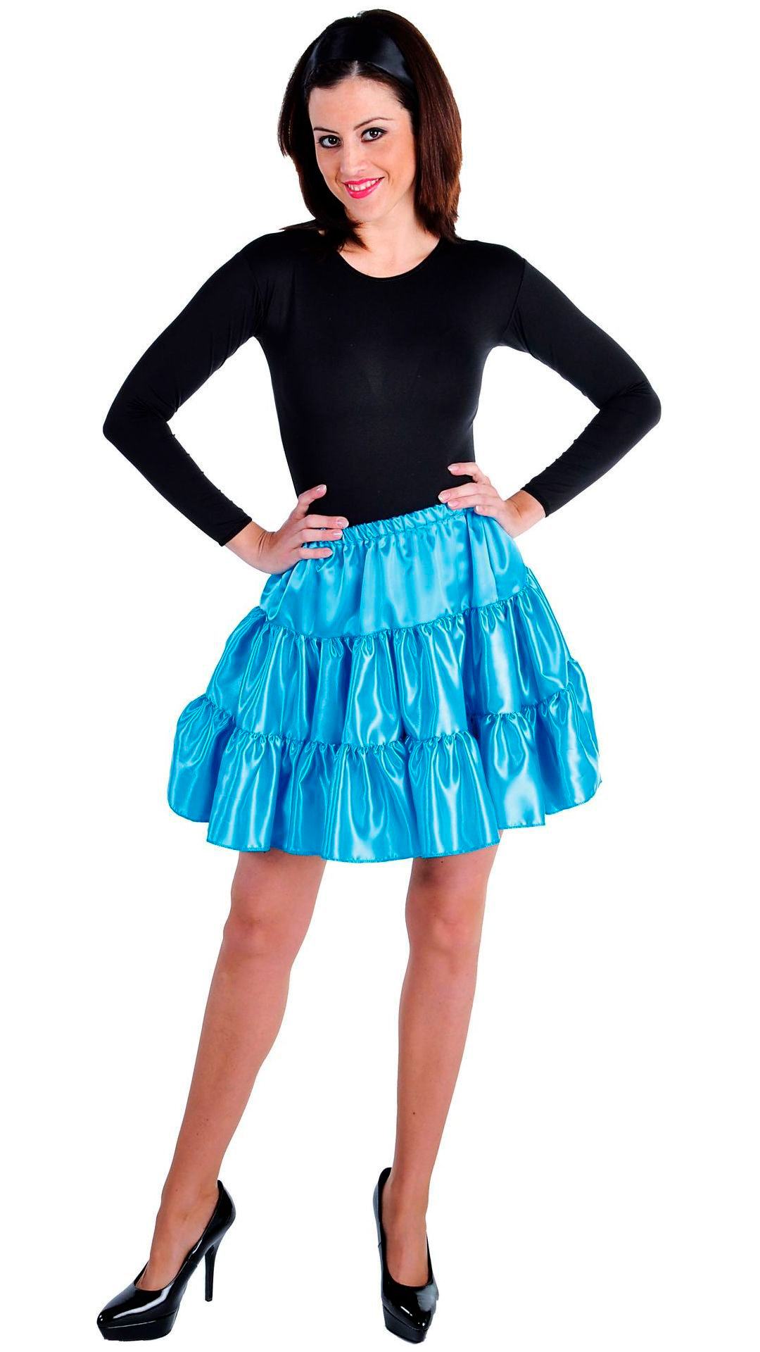 Dames volangen rok blauw