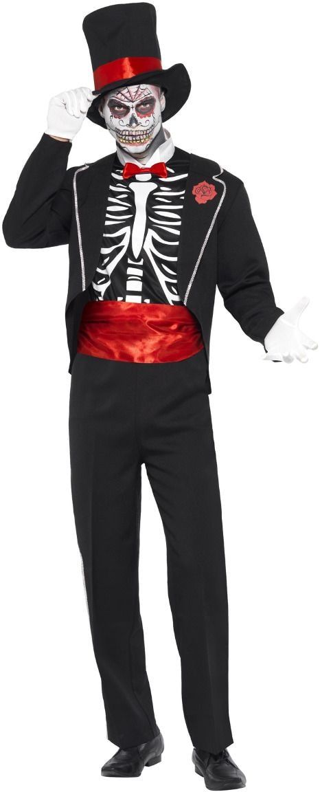 Day of the dead mannen skelet outfit