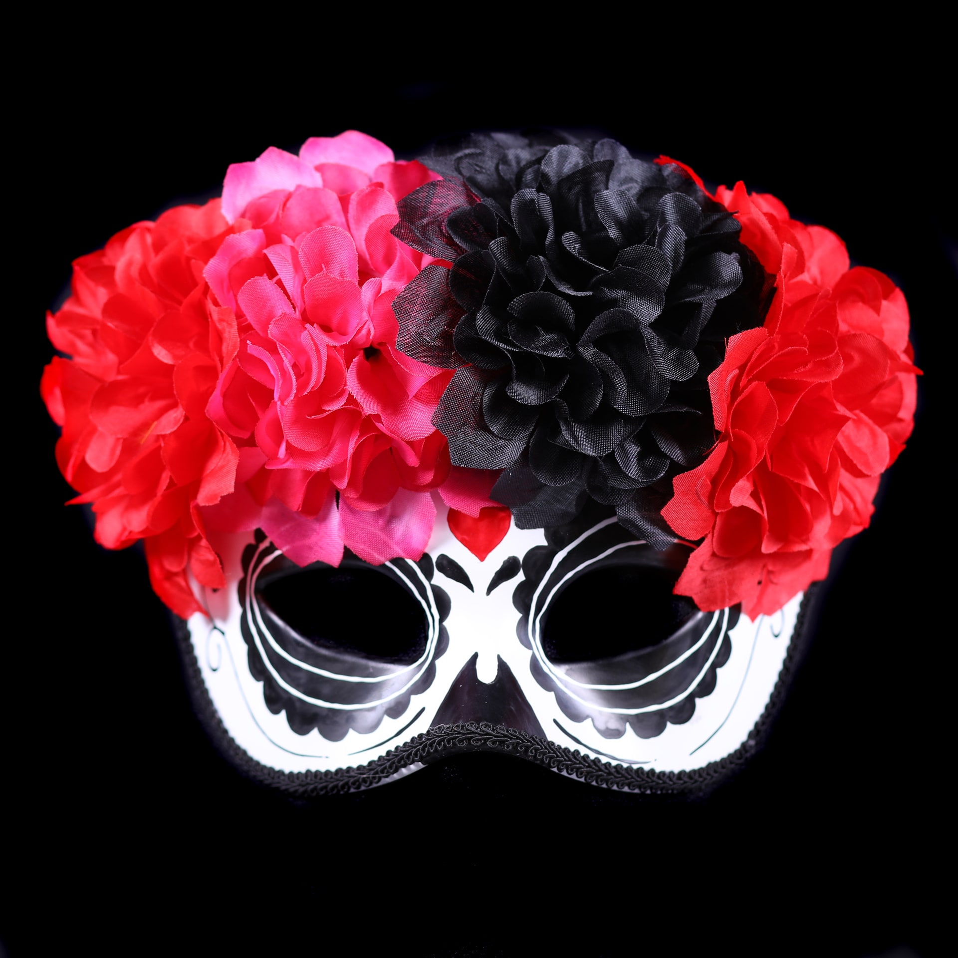 Day of the Dead Oogmasker Sugar Skull Bloemen Dames