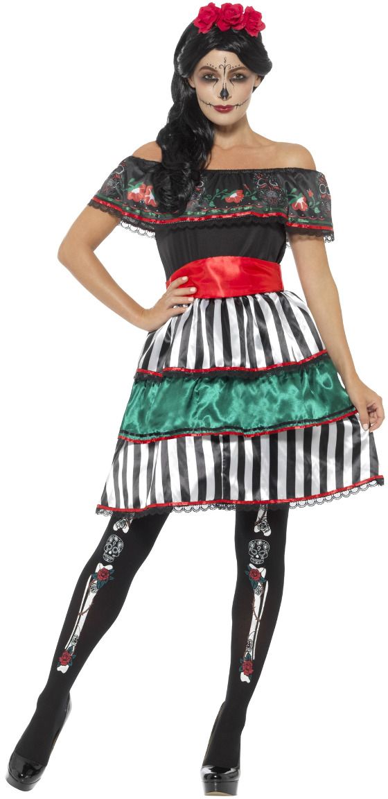 Day of the dead poppen outfit vrouwen