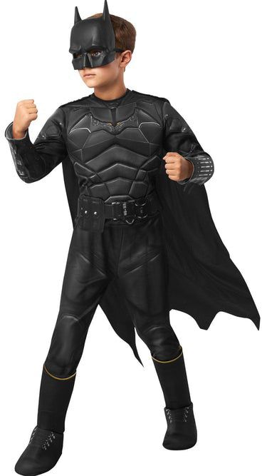 Deluxe Batman Outfit Jongens Zwart WB DC Comics