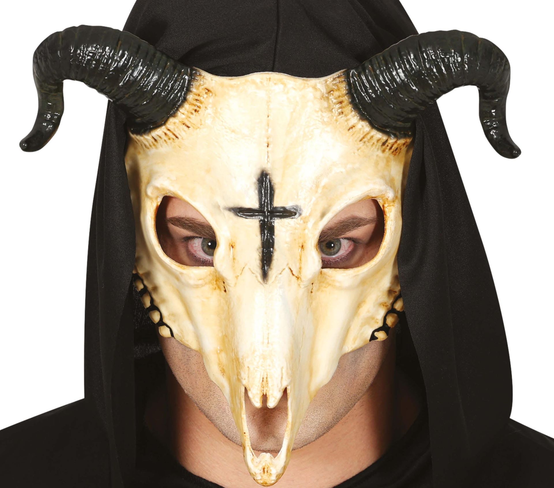 Demonische ram schedel masker halloween