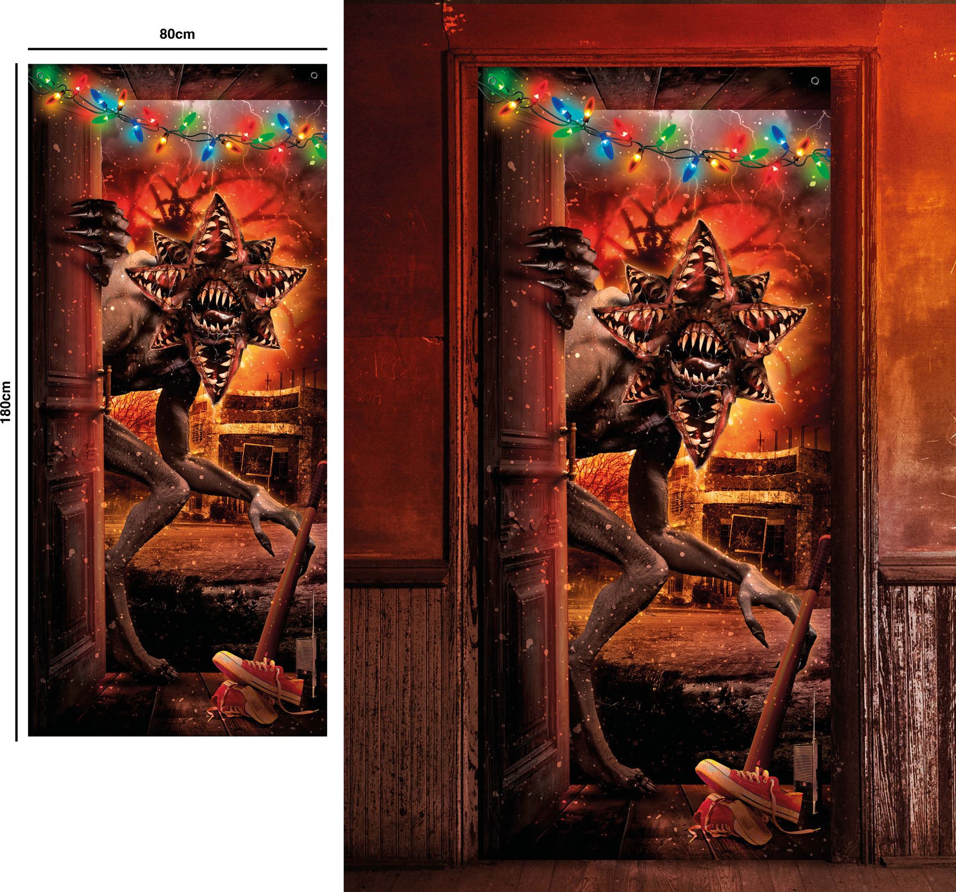 Deurdecoratie Stranger Things Demogorgon 80 x 180 cm halloween