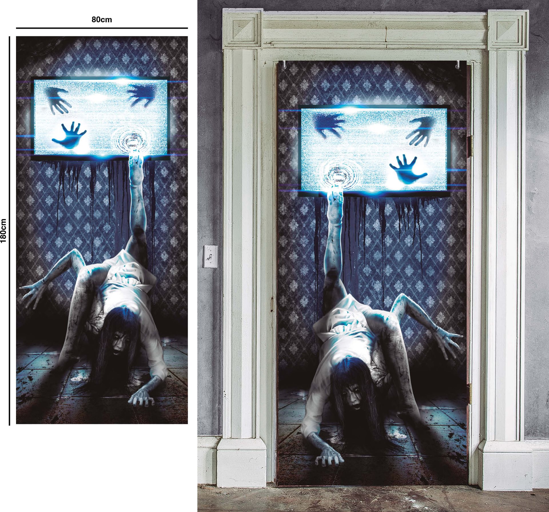 Deurdecoratie The Ring 80 x 180 cm halloween