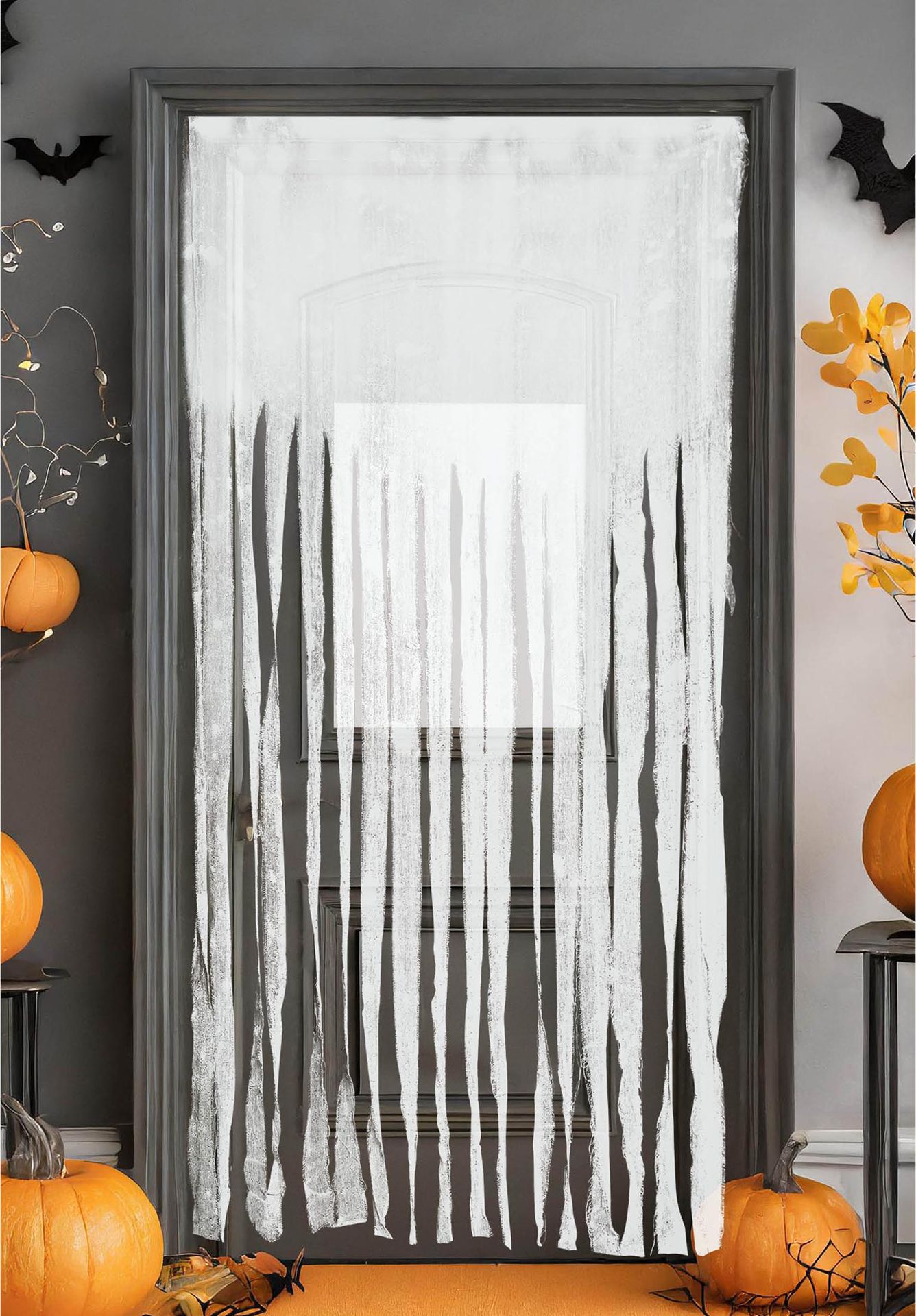 Deurgordijn halloween wit 100 x 200 cm