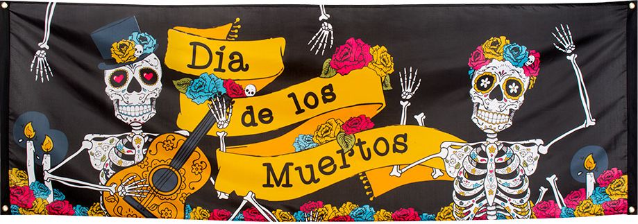 Dia de los muertos banner kleurrijk