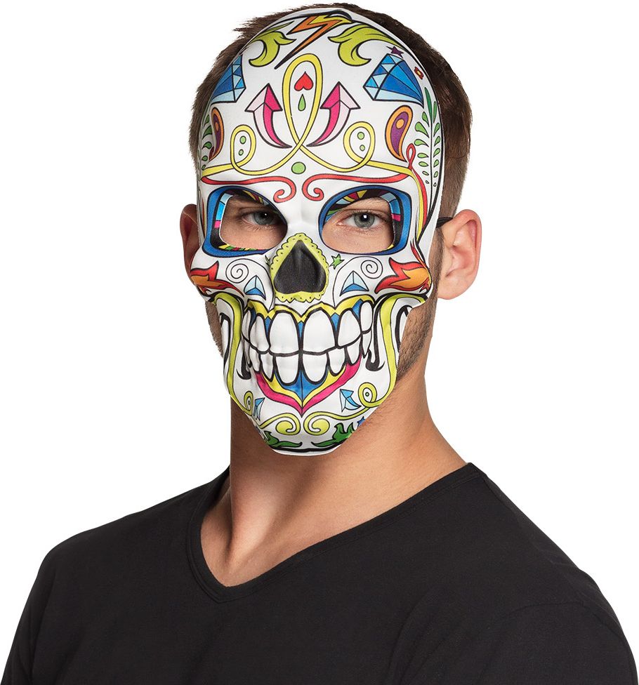 Dia de los muertos gezichtmasker schedel