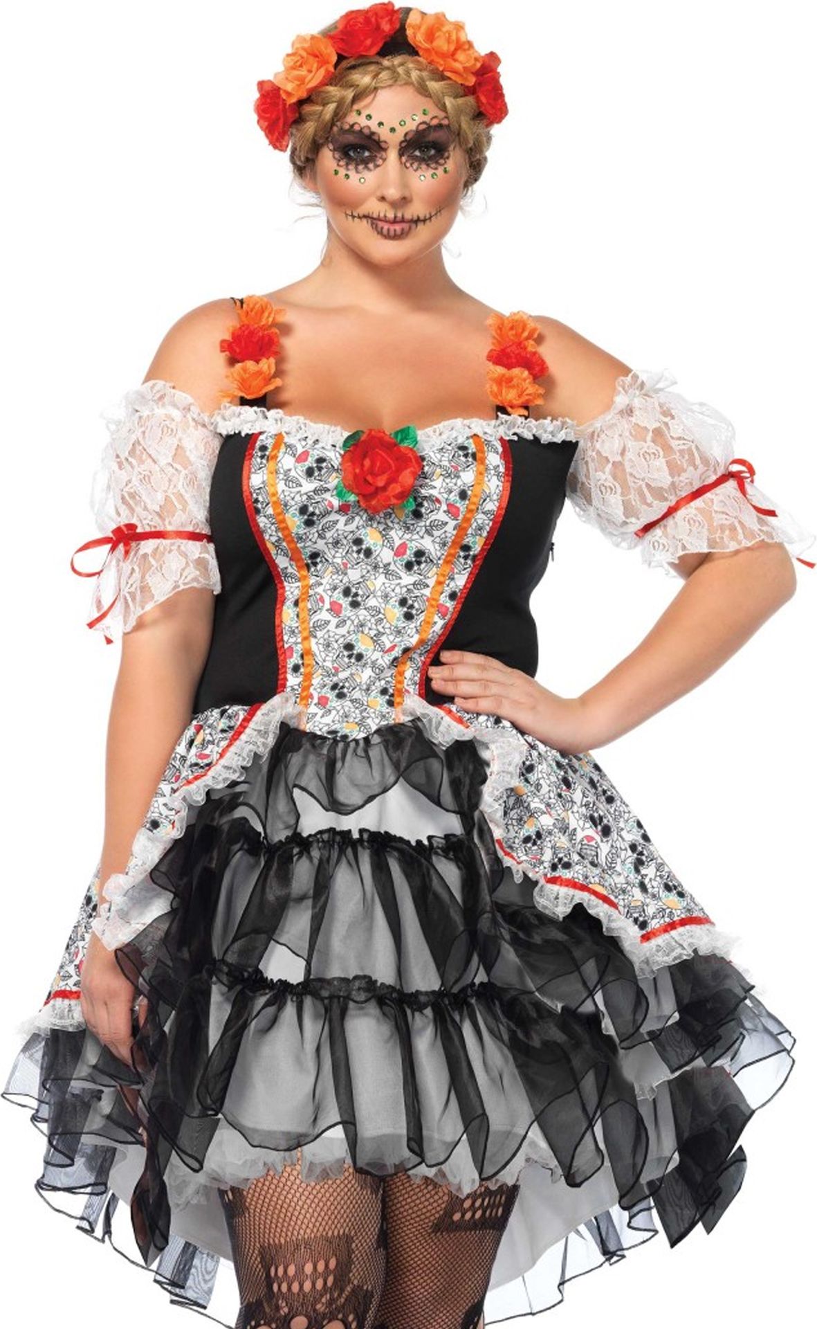 Dia de los muertos jurkje plus size