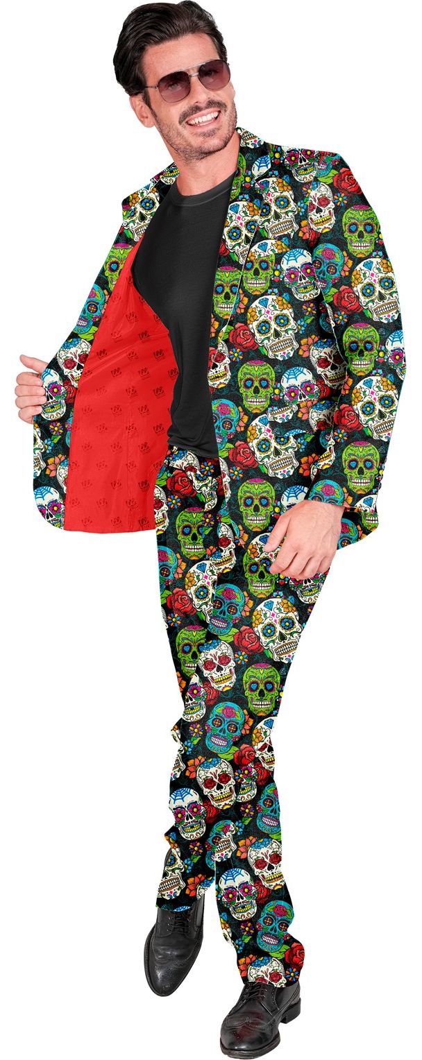 Dia de los muertos pak gekleurd mannen