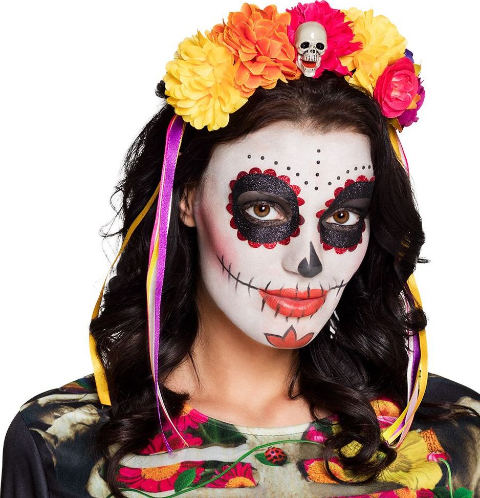 Dia de los muertos tiara met linten