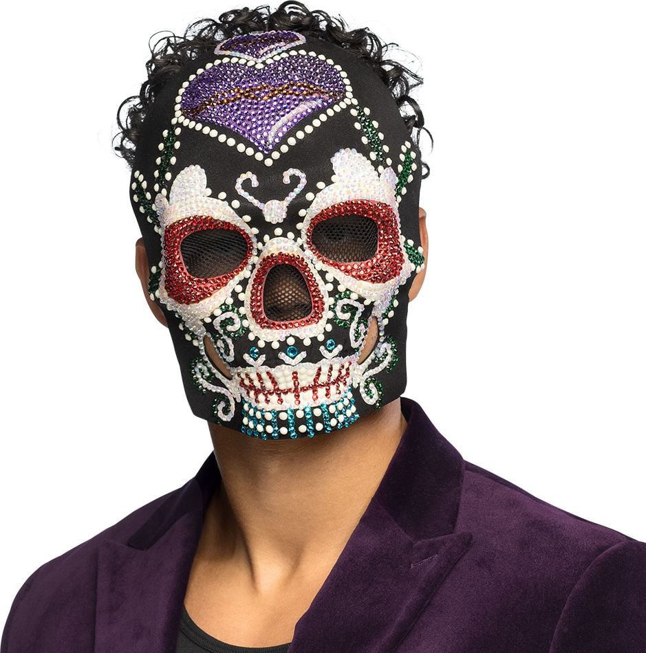 Diamanten Gezichtsmasker Dia de Los Muertos