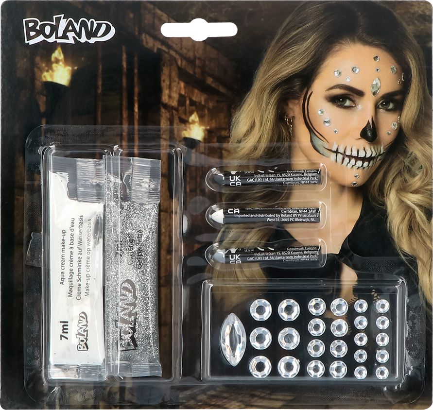 Diamanten schedel Schminkset