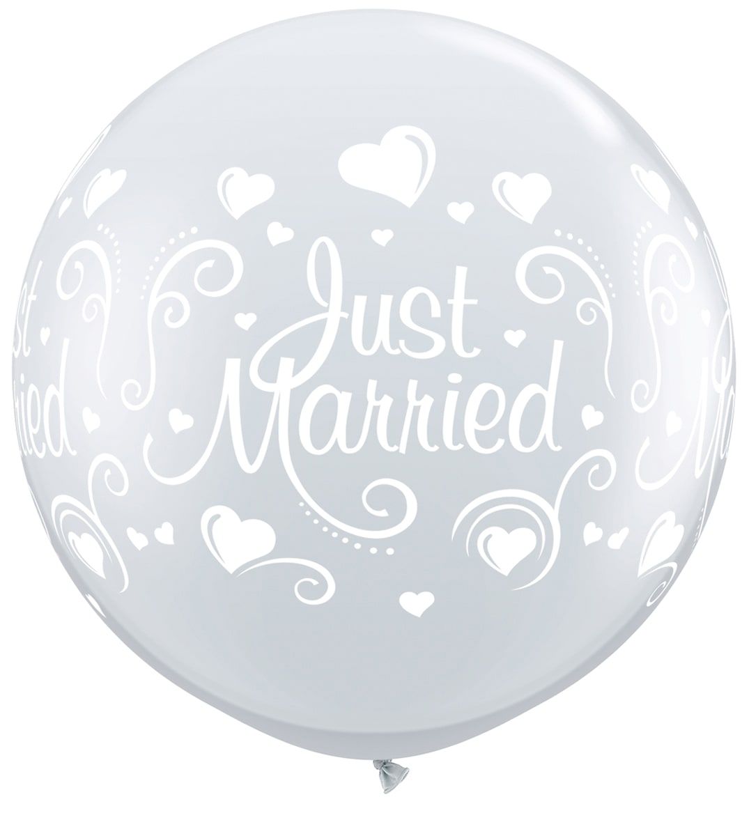 Diamond just married ballonnen 2 stuks 90cm