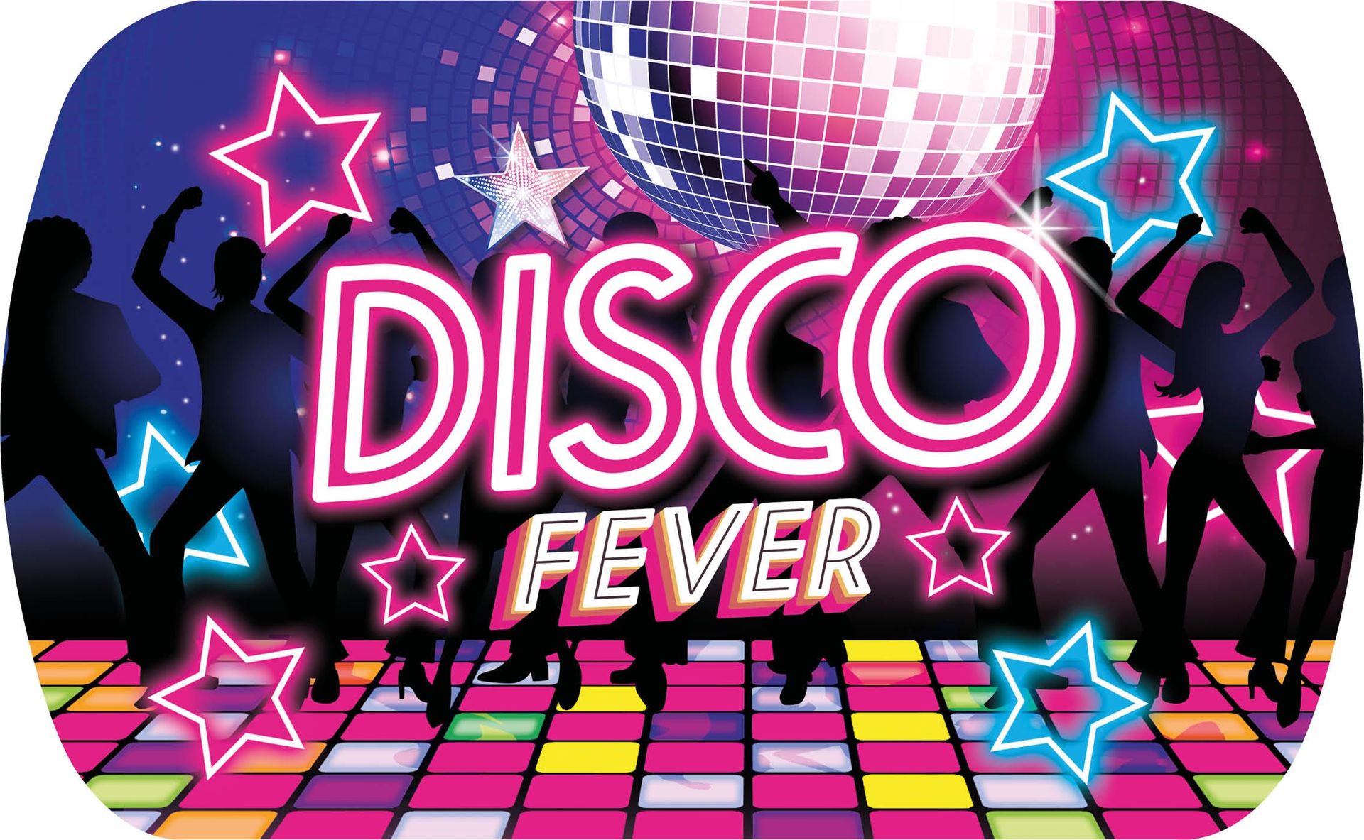 Dienblad retro disco 39 x 24 cm