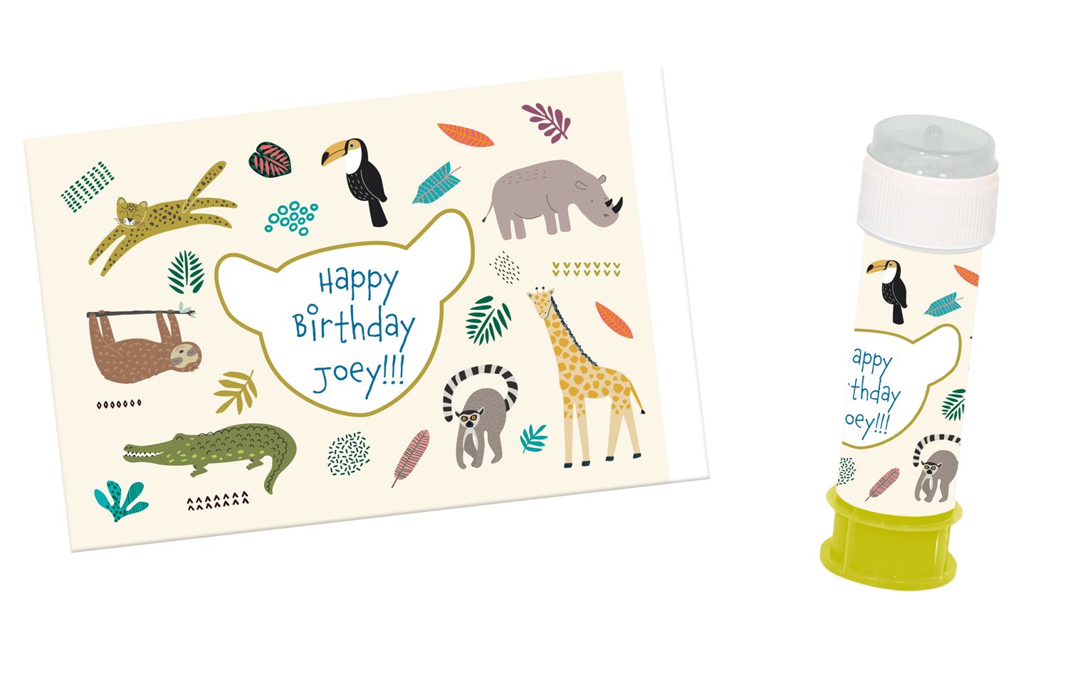 Dierentuin bellenblaas stickers