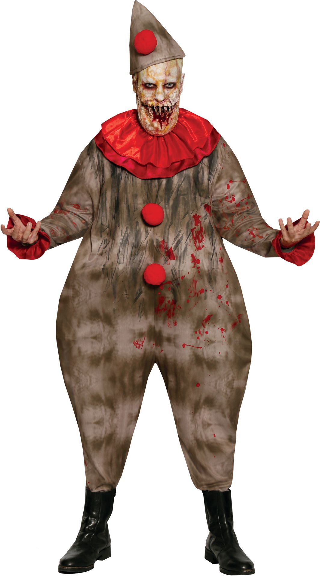 Dikke clown horror kostuum mannen