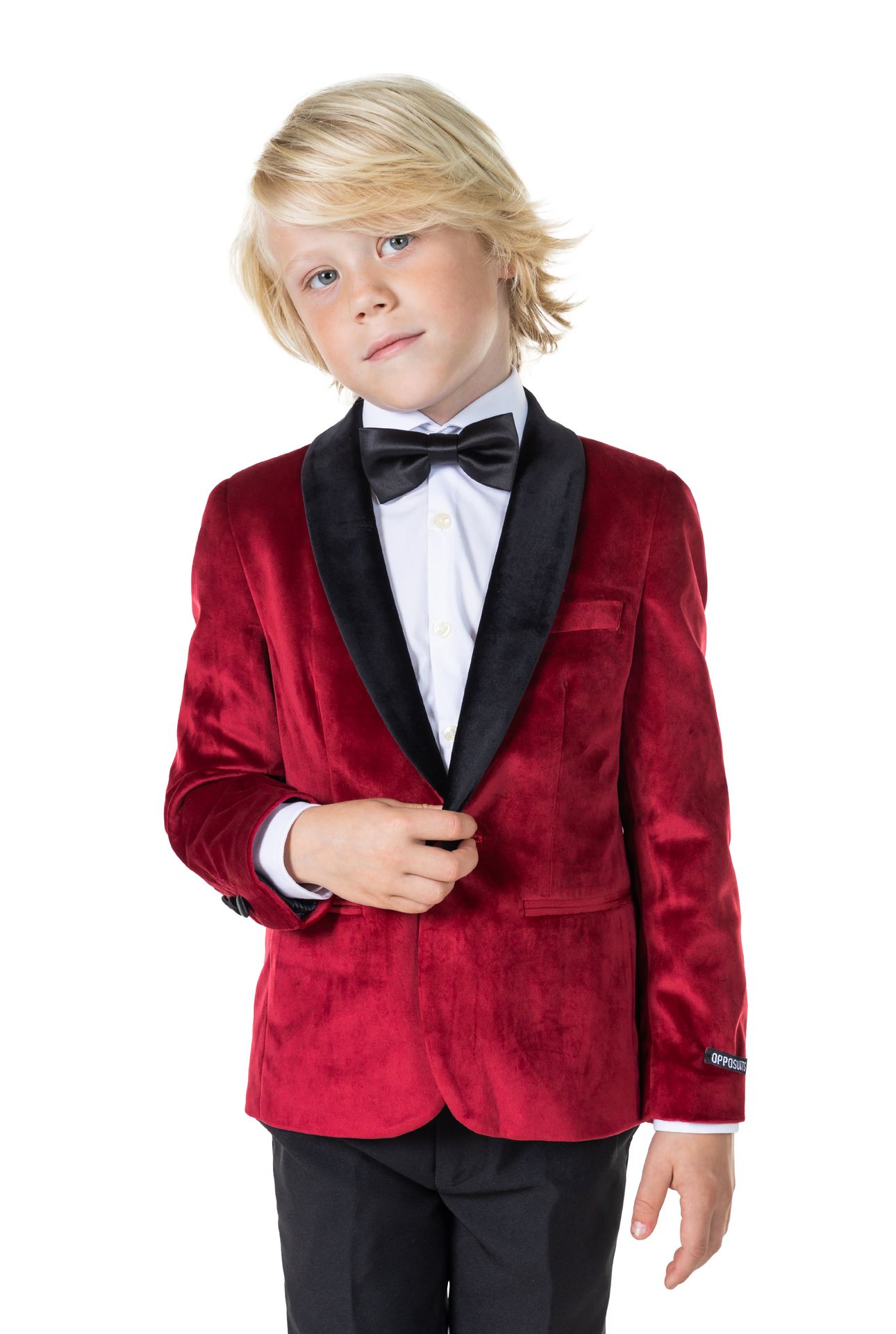 Dinner Jacket - Burgundy Blazer Jongens Opposuits