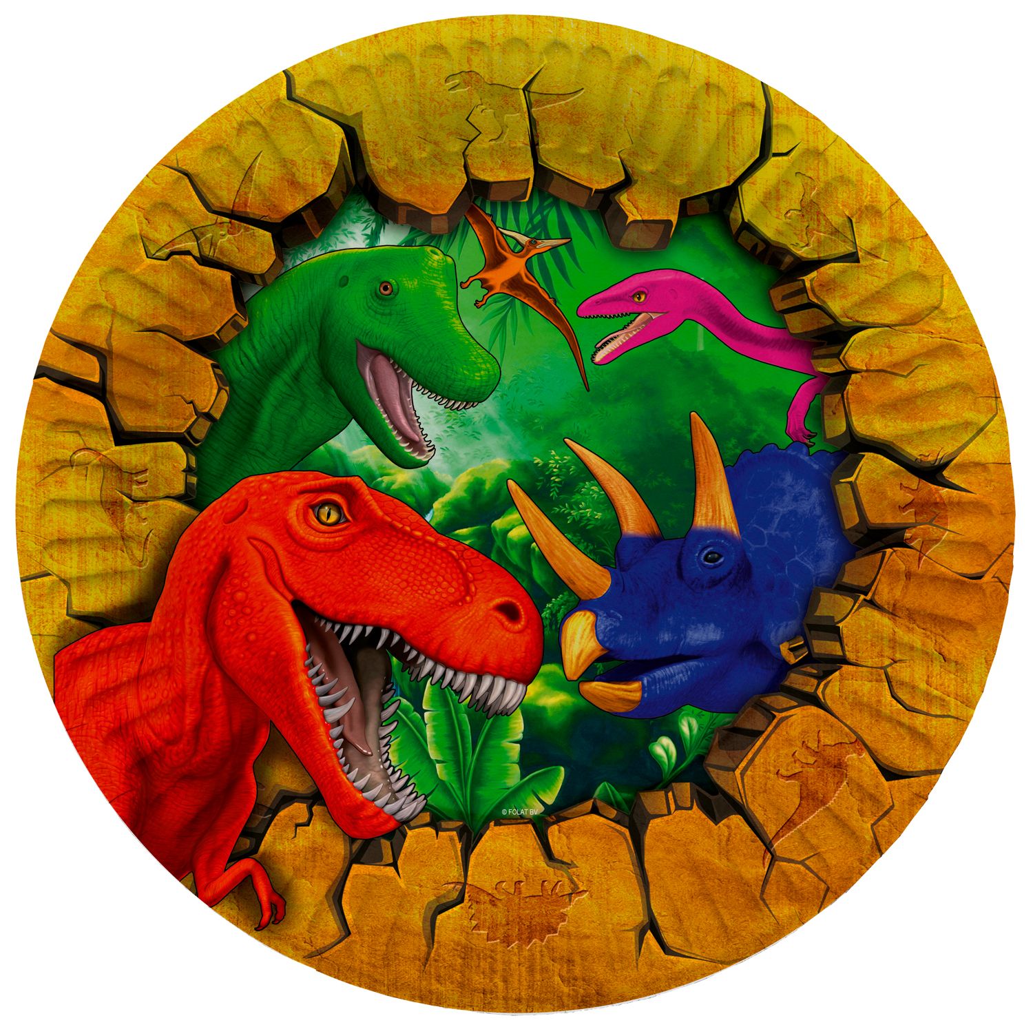 Dinosaurus feestbordjes 8 stuks