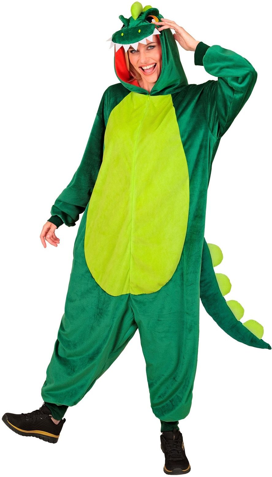 Dinosaurus Onesie Groen Volwassenen