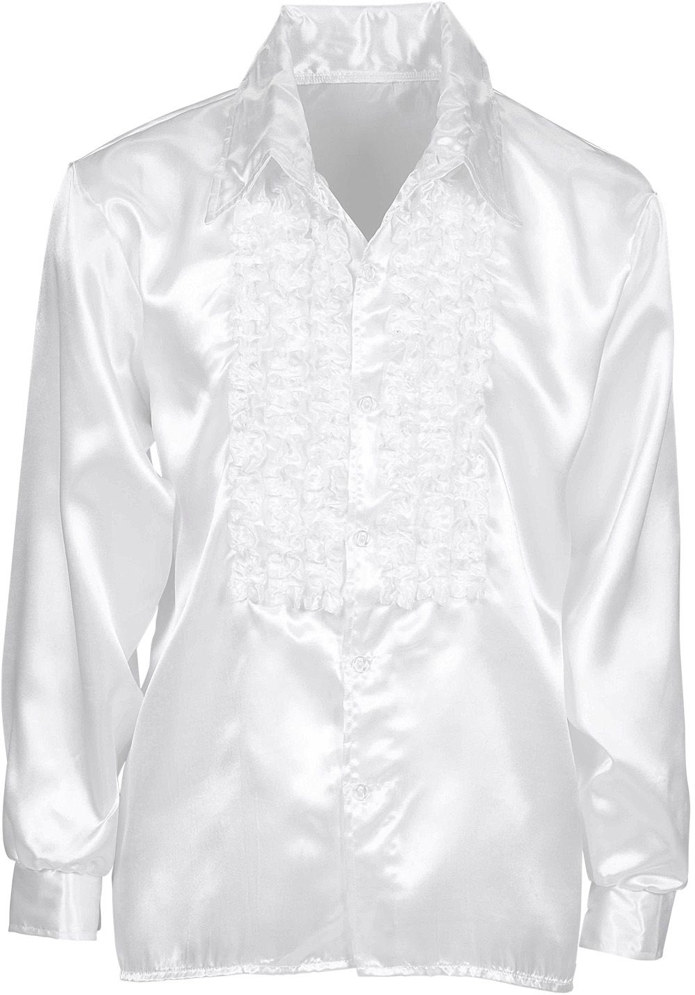 Disco blouse met ruches wit