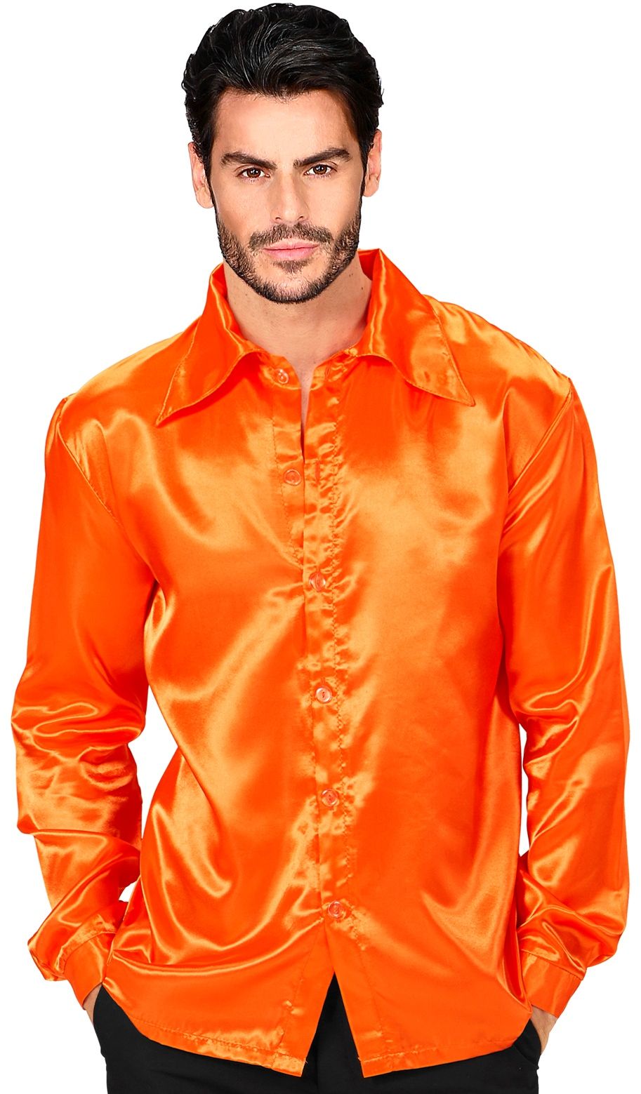 Disco jaren 70 shirt oranje