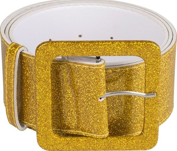 Disco riem glitter goud