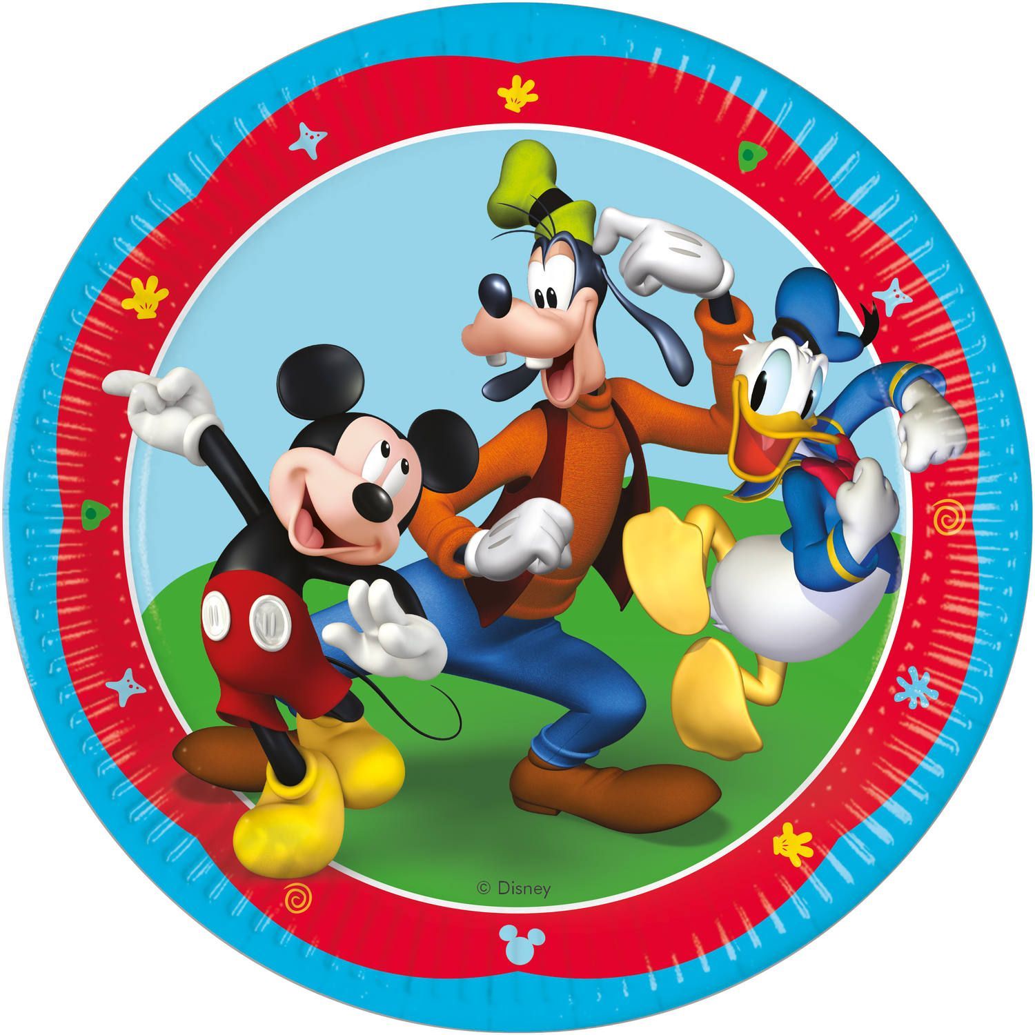Disney Mickey Mouse feestbordjes 8 stuks