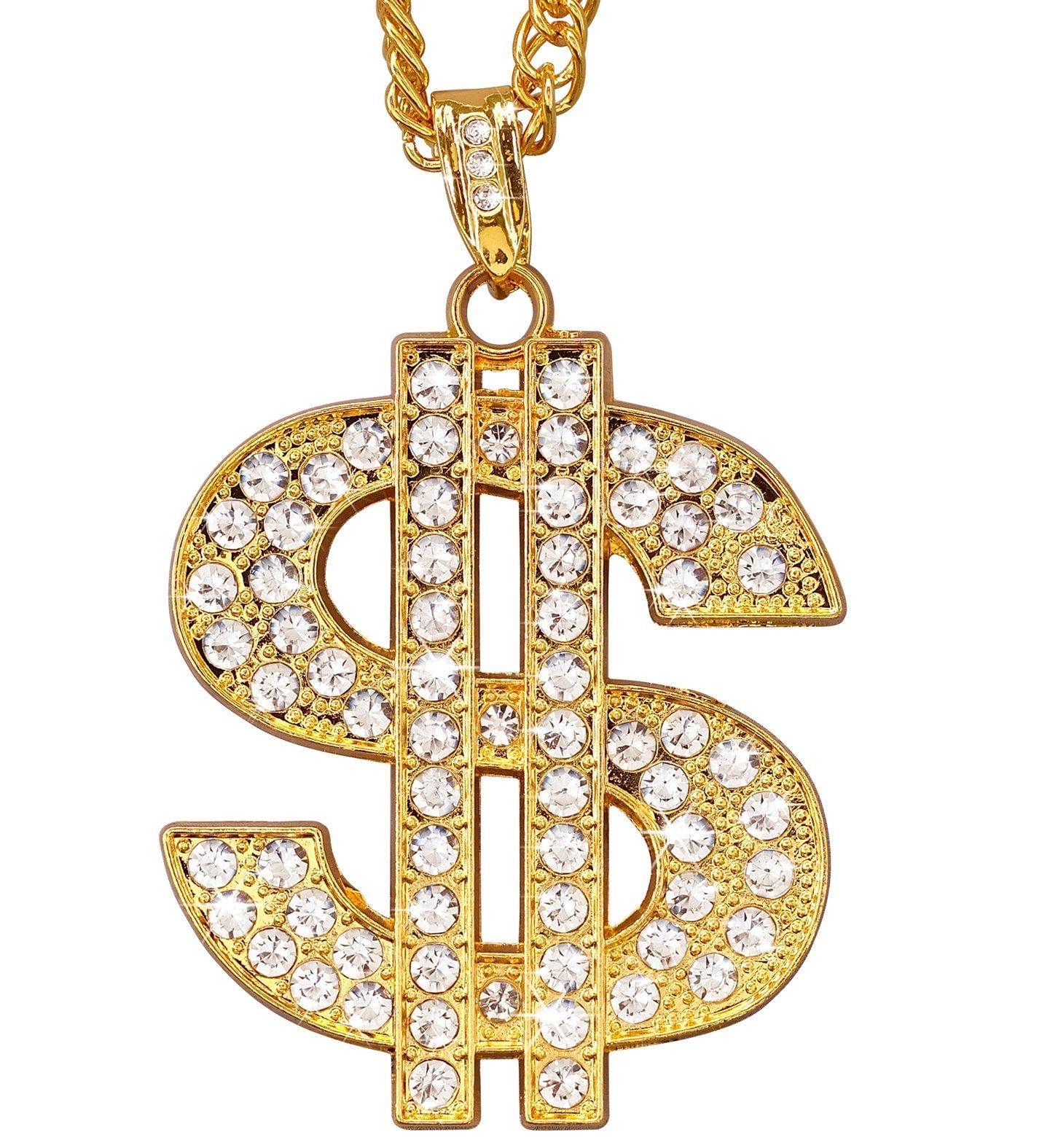 Dollar Gouden Feestketting Hiphop Stijl