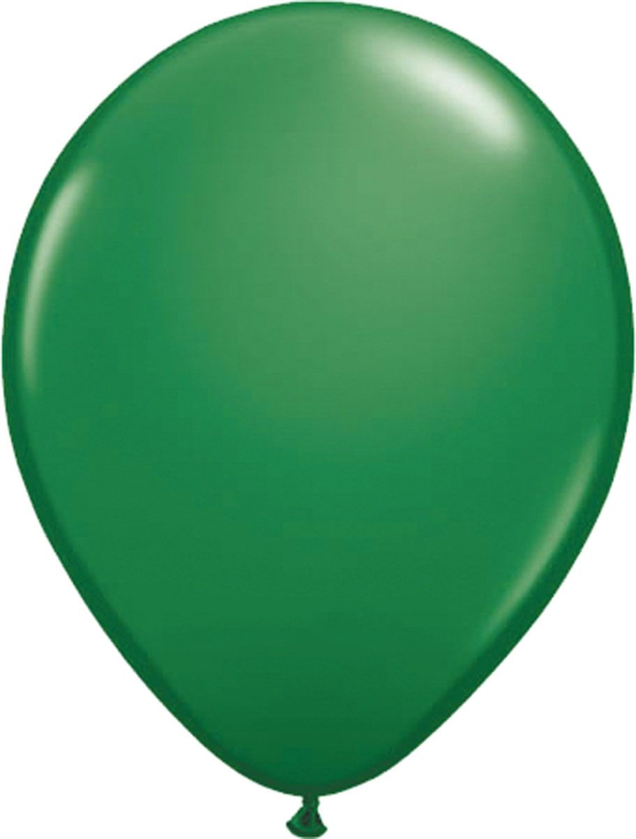 Donkergroene basic ballonnen 100 stuks