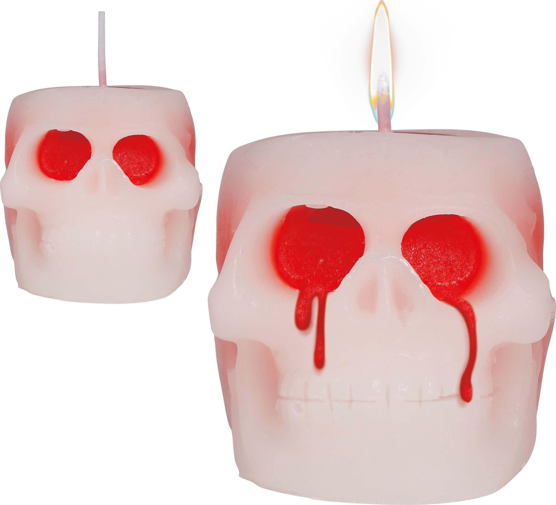 Doodshoofd kaars halloween 6 cm