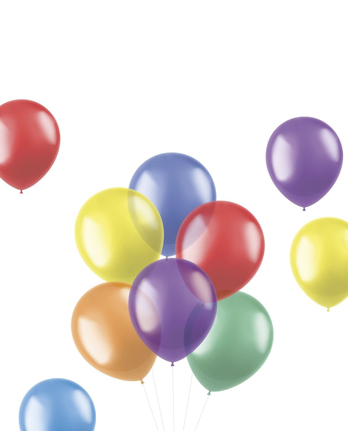 Doorzichtige feestballonnen gekleurd 10 stuks