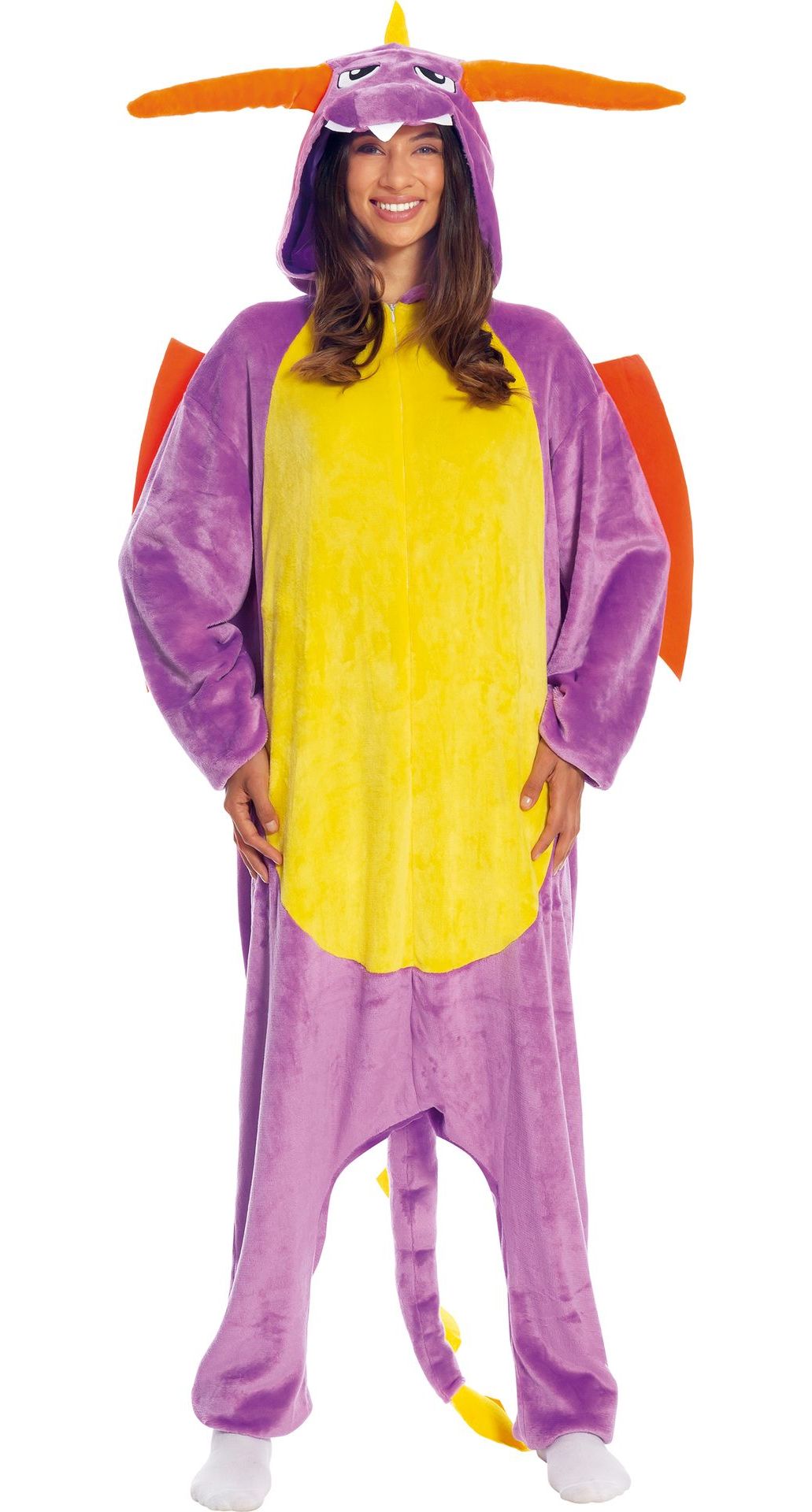 Draak onesie paars