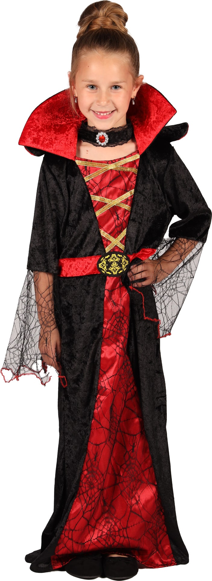 Dracula Kostuum Meisjes Zwart Rood Halloween