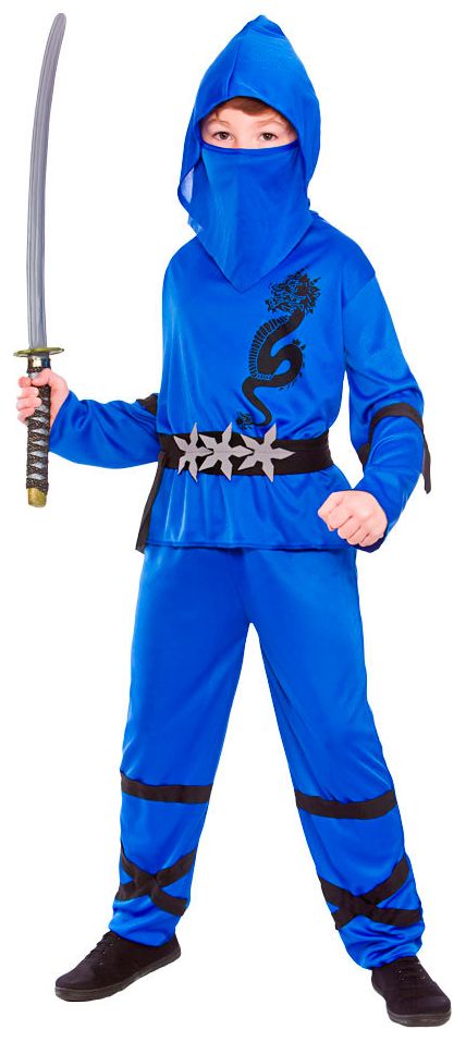 Draken ninja pak blauw