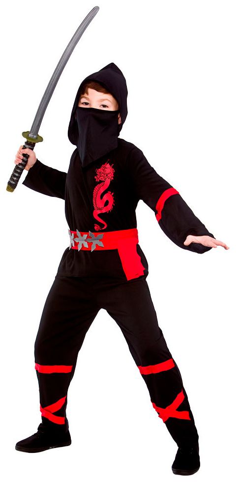 Draken ninja pak zwart