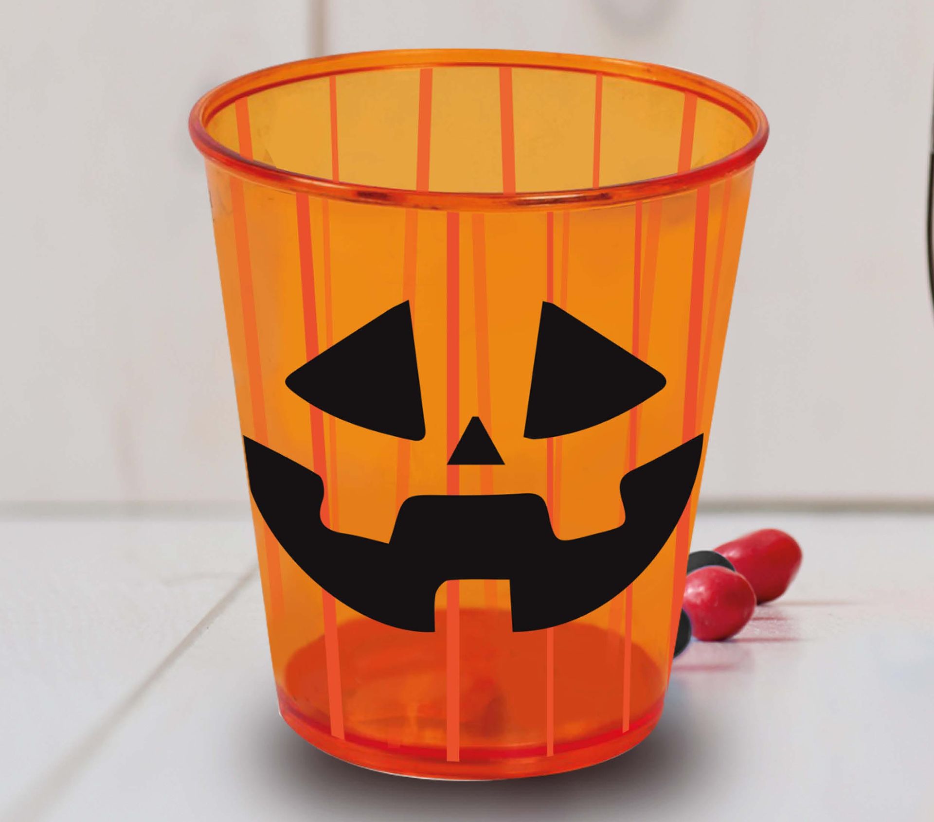 Drinkbeker pompoen 9 x 10 cm halloween