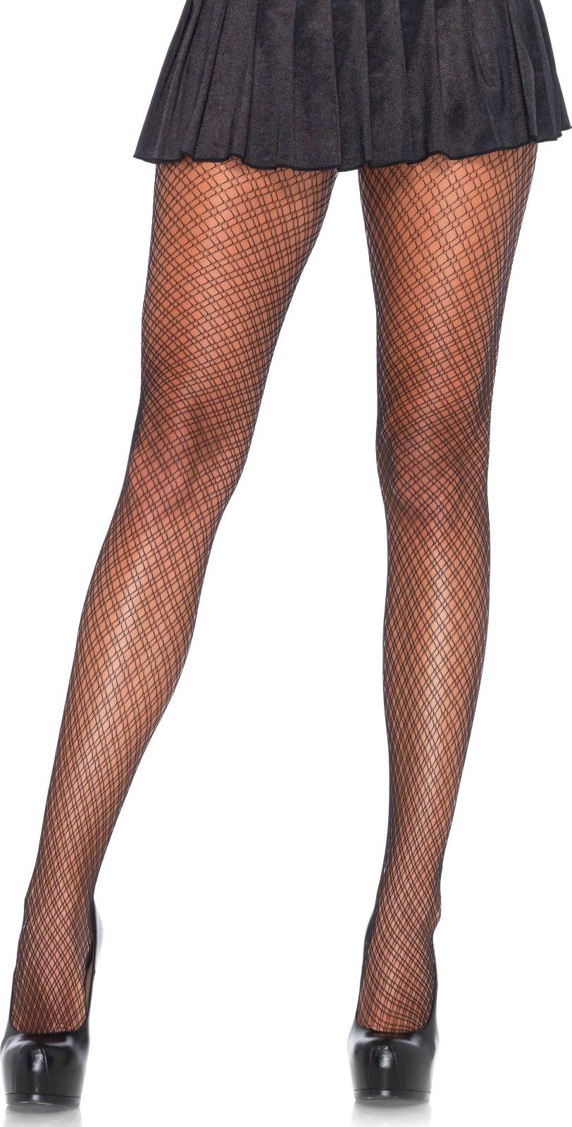 Dubbel geruite elastaan panty