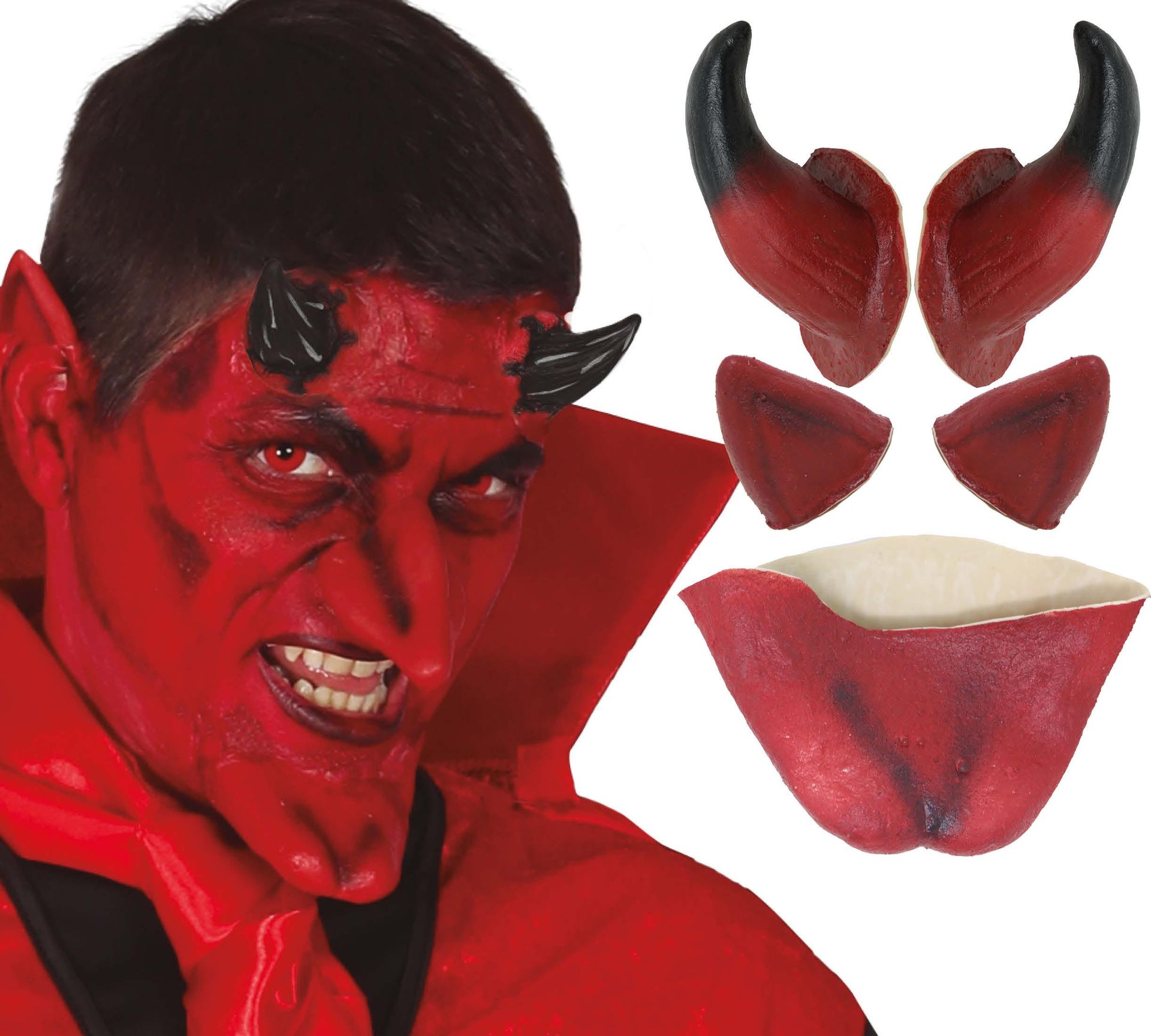 Duivel gezicht set latex