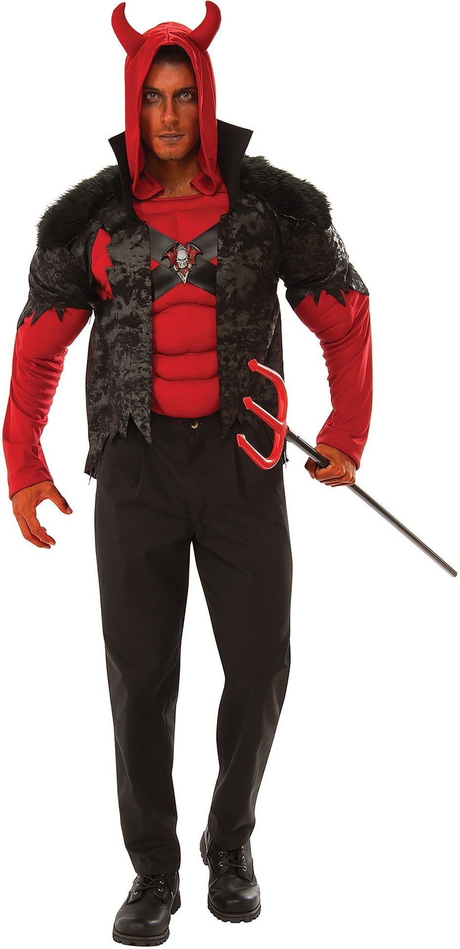 Duivel met Spieren Shirt Heren Halloween