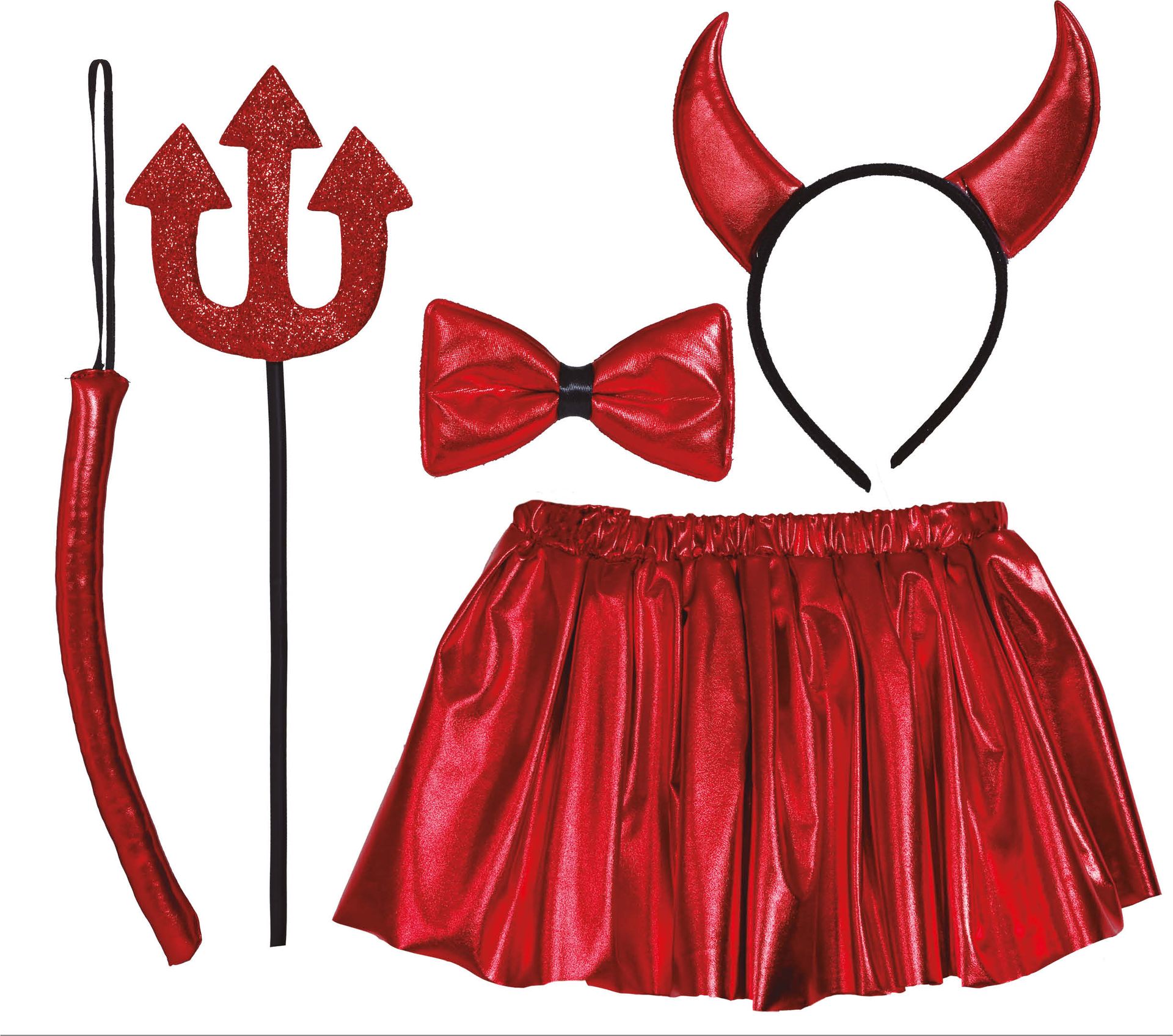 Duivel set kind 30 cm halloween