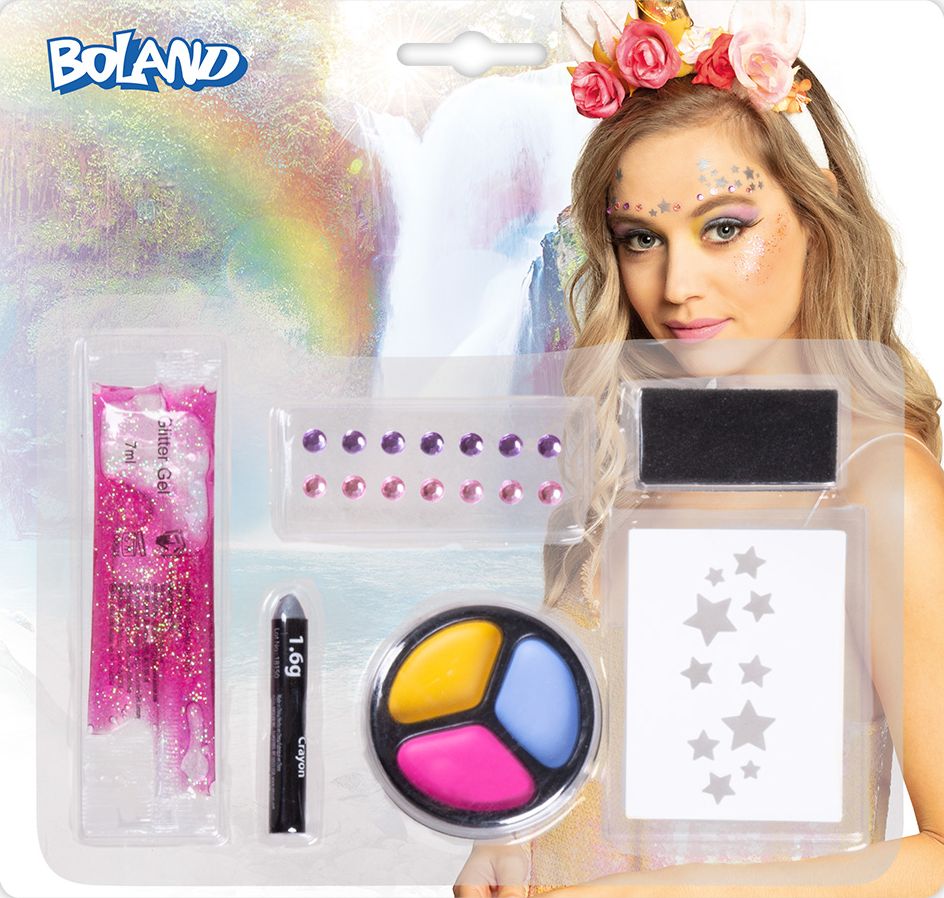 Eenhoorn make-up kit met steentjes