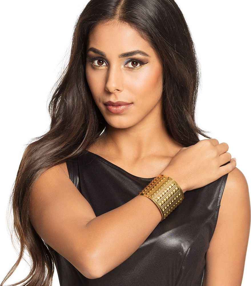 Egyptische armband breed goud