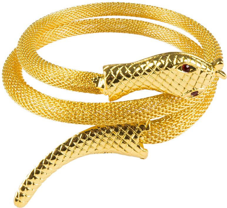 Egyptische slang armband goud