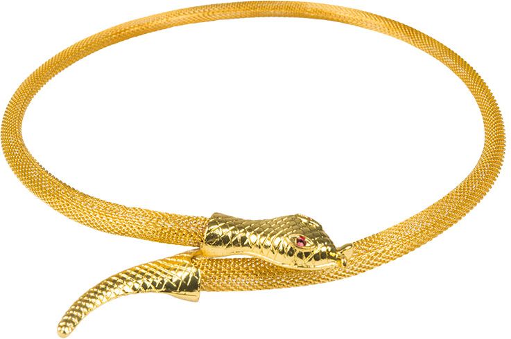 Egyptische slangenketting goud