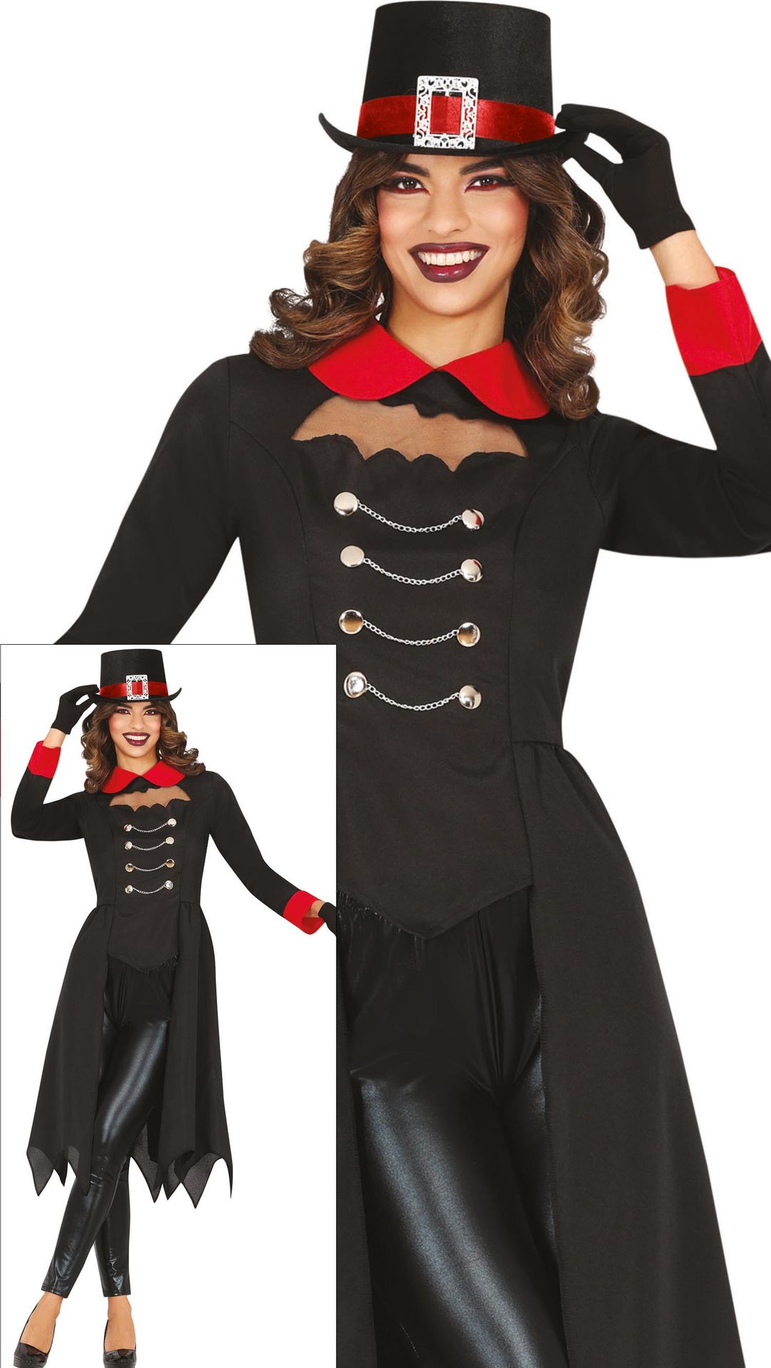 Elegant vampier kostuum halloween dames