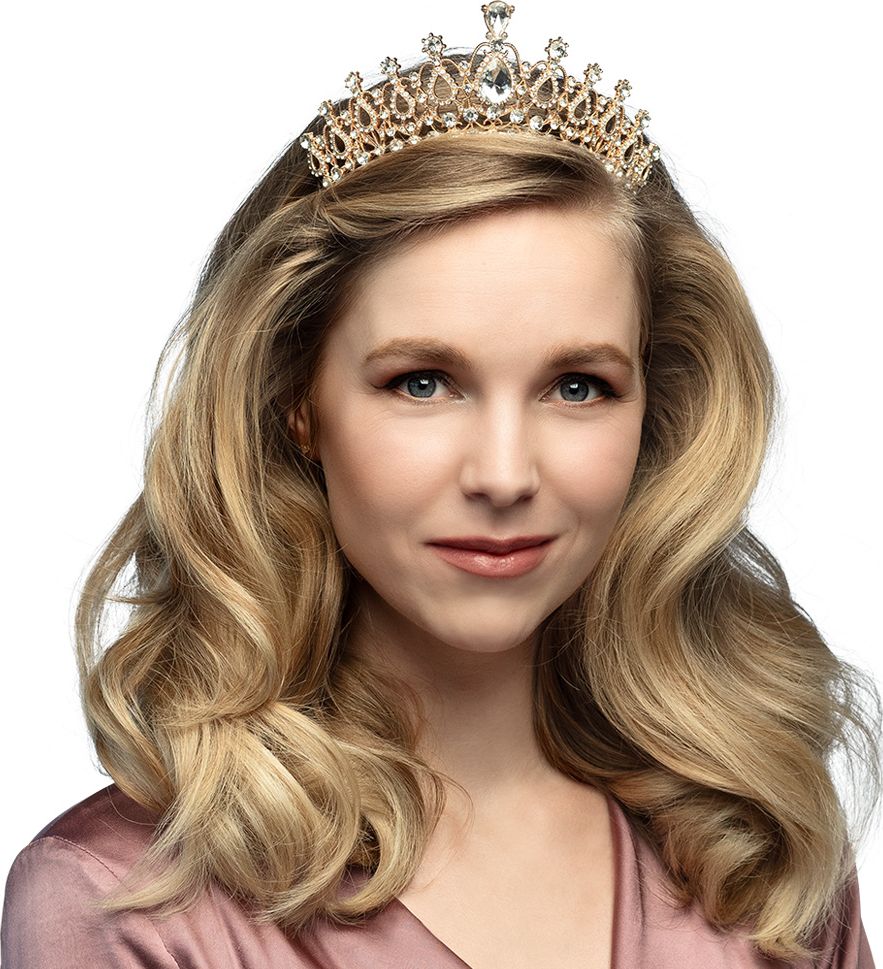 Elegante Goud Metalen Prinsessen Tiara