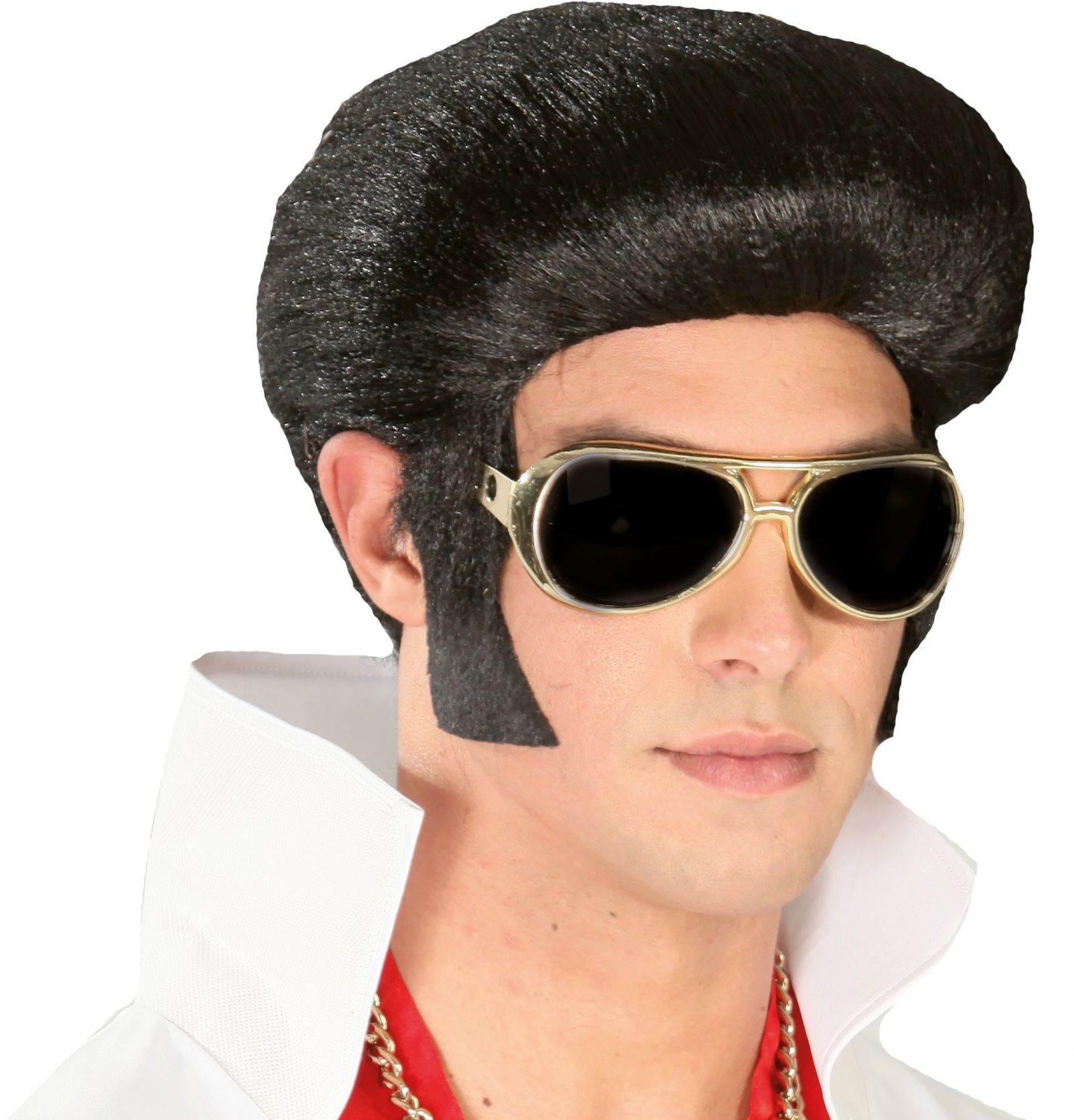 munt Haarzelf capaciteit Elvis haar pruik zwart | Feestkleding.nl