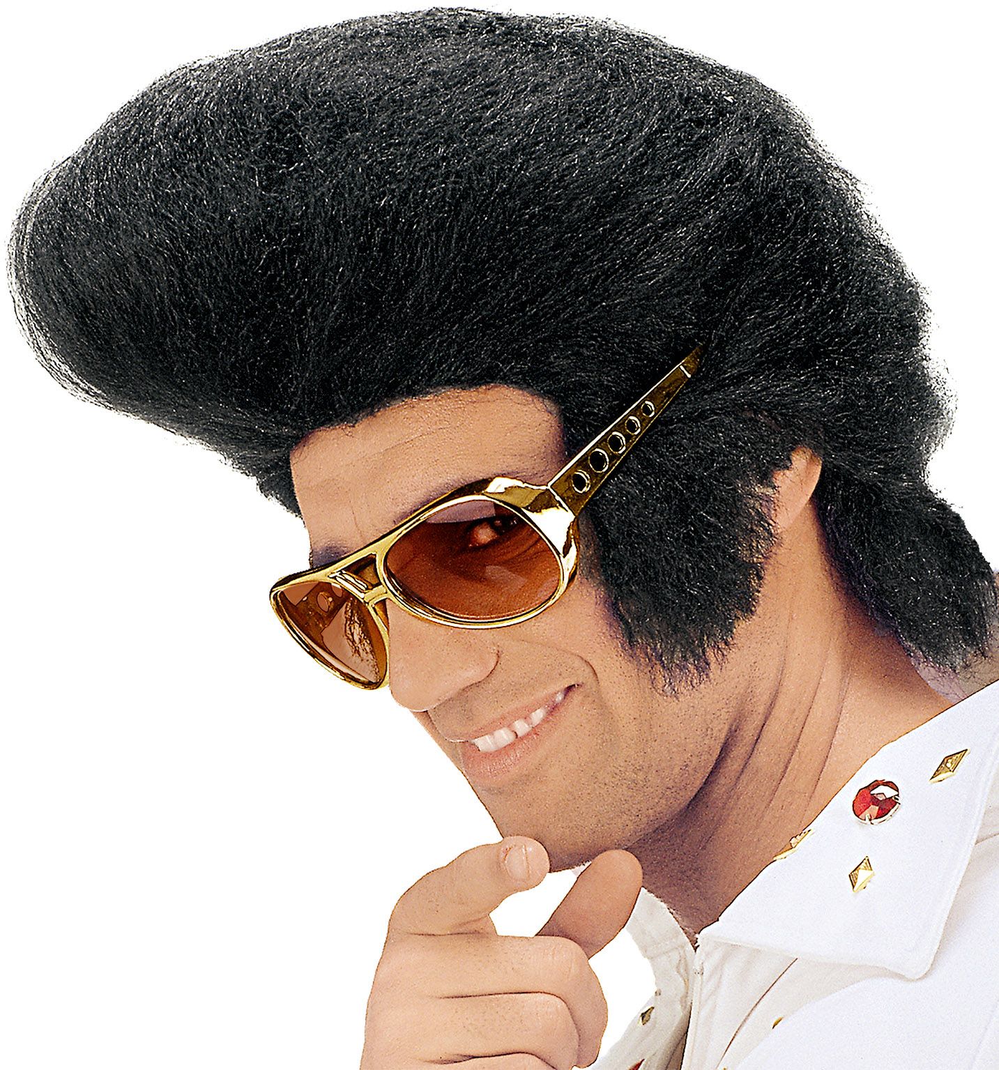 Elvis pruik zwart