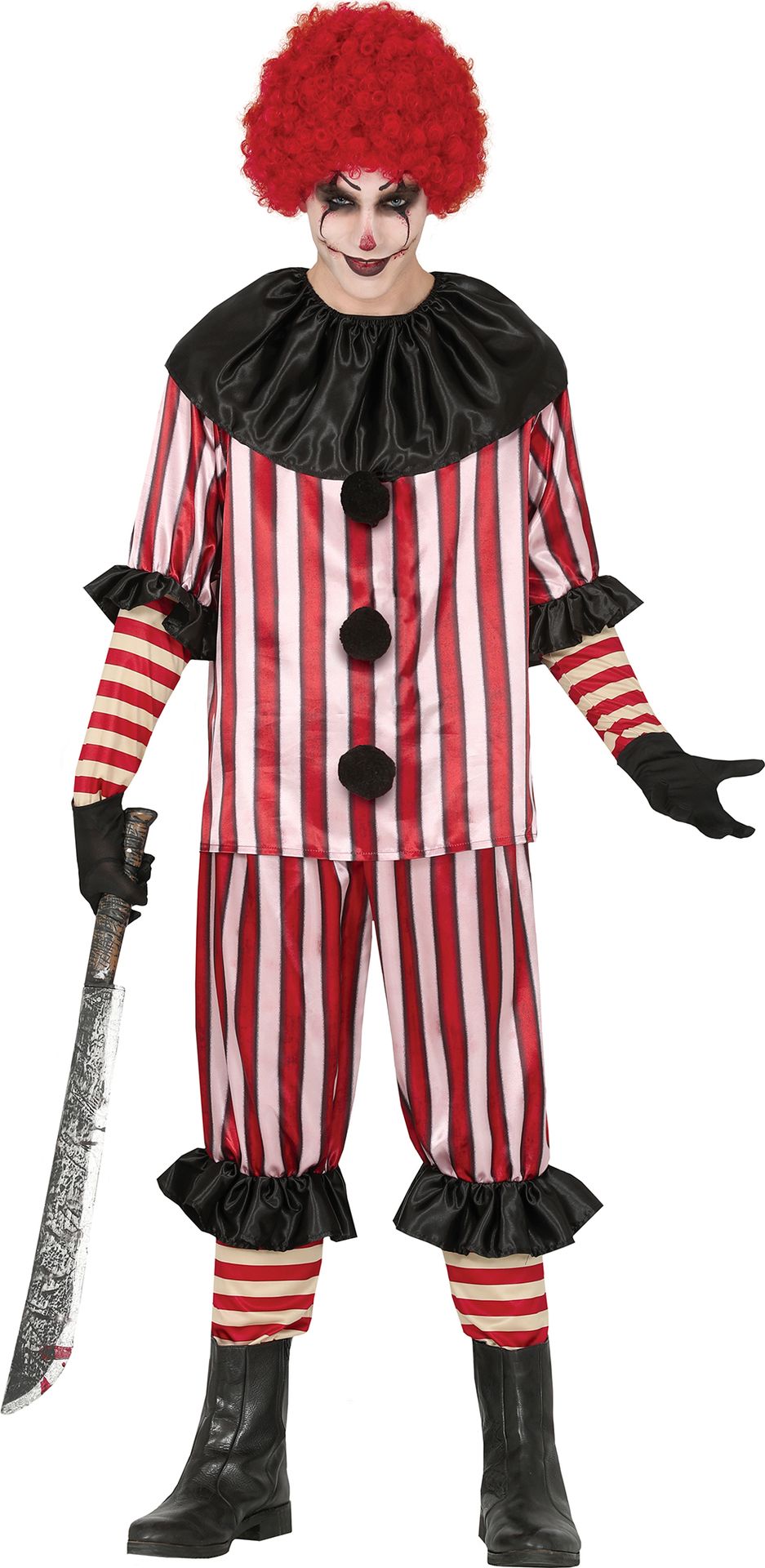 Enge clown IT kostuum mannen